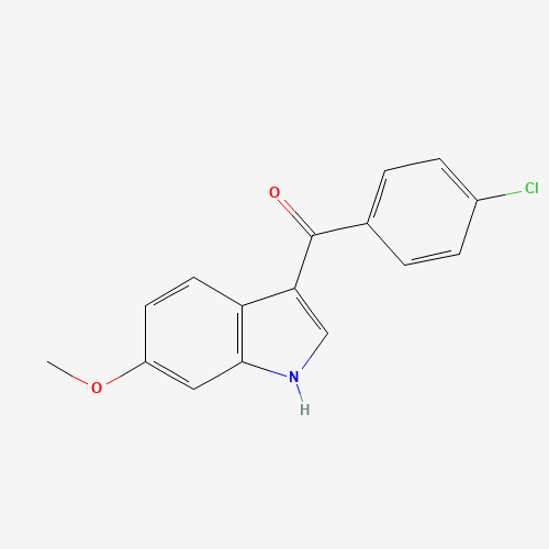 (4-chlorophenyl)-(6-methoxy-1H-indol-3-yl)methanone (CAS: 1390643-65-8) - Chemical Structure and Molecular Formula 