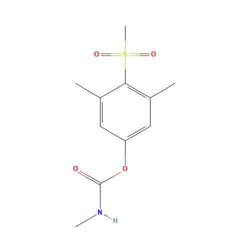 (3,5-dimethyl-4-methylsulfonylphenyl) N-methylcarbamate (CAS: 2179-25-1) - Chemical Structure and Molecular Formula 