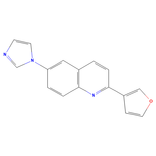 2-(furan-3-yl)-6-imidazol-1-ylquinoline (CAS: 1202001-58-8) - Chemical Structure and Molecular Formula 