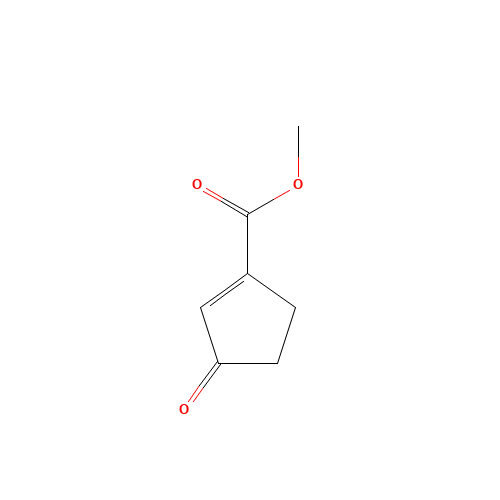methyl 3-oxocyclopentene-1-carboxylate (CAS: 108384-35-6) - Chemical Structure and Molecular Formula 