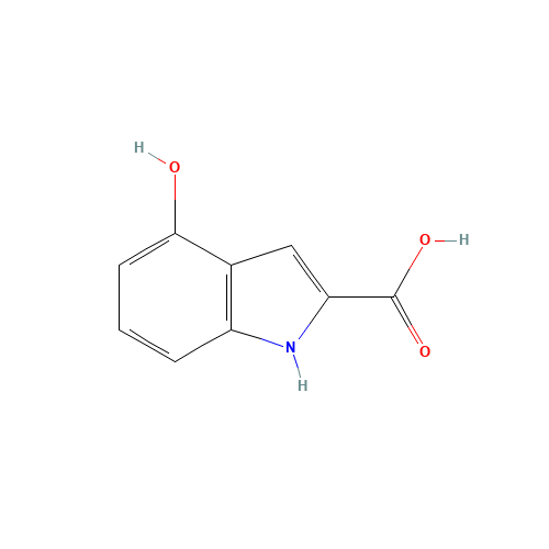 4-hydroxy-1H-indole-2-carboxylic acid (CAS: 80129-52-8) - Chemical Structure and Molecular Formula 