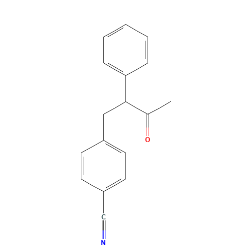 4-(3-oxo-2-phenylbutyl)benzonitrile (CAS: 54636-71-4) - Chemical Structure and Molecular Formula 