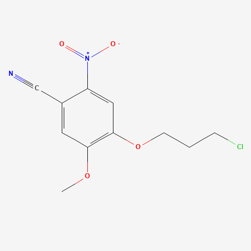 4-(3-chloropropoxy)-5-methoxy-2-nitrobenzonitrile (CAS: 1122661-13-5) - Chemical Structure and Molecular Formula 