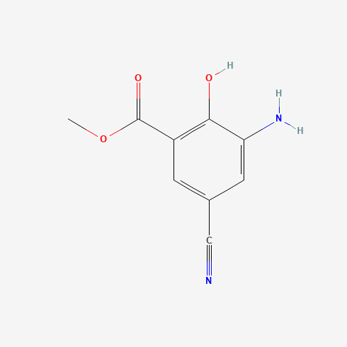 methyl 3-amino-5-cyano-2-hydroxybenzoate (CAS: 1093397-34-2) - Chemical Structure and Molecular Formula 