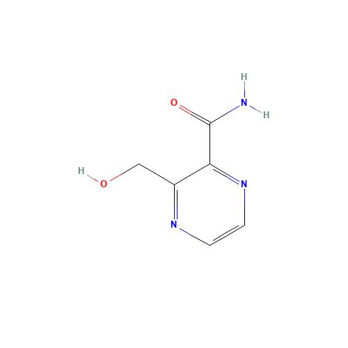 3-(hydroxymethyl)pyrazine-2-carboxamide (CAS: 40108-00-7) - Chemical Structure and Molecular Formula 