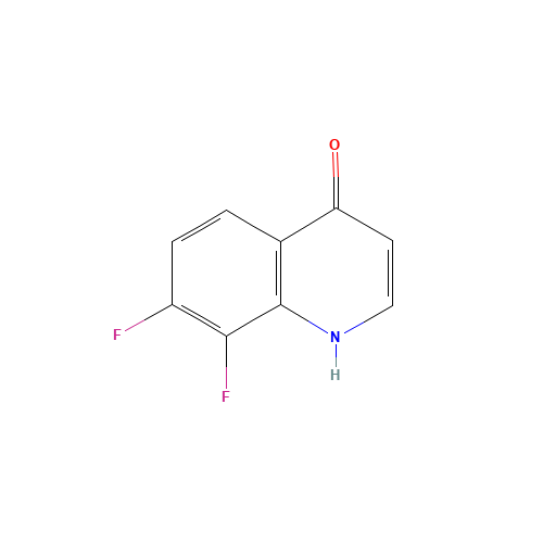 7,8-difluoro-1H-quinolin-4-one (CAS: 1142193-11-0) - Chemical Structure and Molecular Formula 