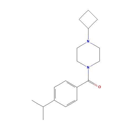 (4-cyclobutylpiperazin-1-yl)-(4-propan-2-ylphenyl)methanone (CAS: 1000405-02-6) - Chemical Structure and Molecular Formula 
