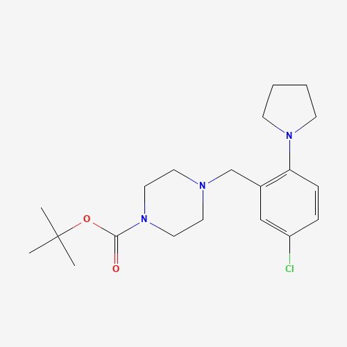 tert-butyl 4-[(5-chloro-2-pyrrolidin-1-ylphenyl)methyl]piperazine-1-carboxylate (CAS: 1446818-74-1) - Related Chemical Product