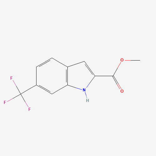 methyl 6-(trifluoromethyl)-1H-indole-2-carboxylate (CAS: 887360-34-1) - Chemical Structure and Molecular Formula 