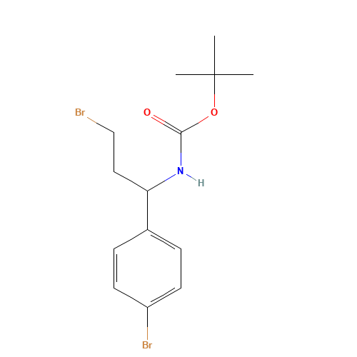 tert-butyl N-[3-bromo-1-(4-bromophenyl)propyl]carbamate (CAS: 924817-79-8) - Related Chemical Product