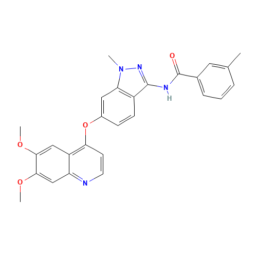 N-[6-(6,7-dimethoxyquinolin-4-yl)oxy-1-methylindazol-3-yl]-3-methylbenzamide (CAS: 862178-94-7) - Related Chemical Product