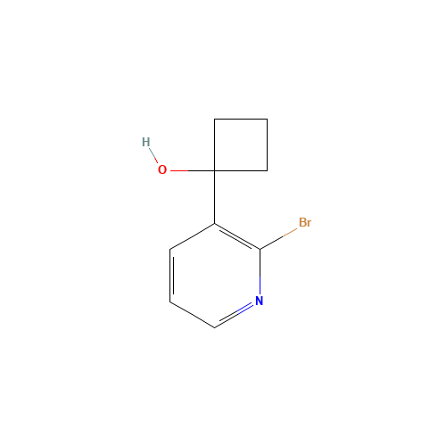 1-(2-bromopyridin-3-yl)cyclobutan-1-ol (CAS: 780801-06-1) - Chemical Structure and Molecular Formula 