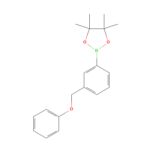 4,4,5,5-tetramethyl-2-[3-(phenoxymethyl)phenyl]-1,3,2-dioxaborolane (CAS: 912569-68-7) - Chemical Structure and Molecular Formula 