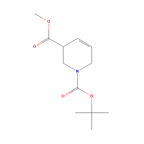 1-O-tert-butyl 3-O-methyl 3,6-dihydro-2H-pyridine-1,3-dicarboxylate (CAS: 215725-59-0) - Chemical Structure and Molecular Formula 