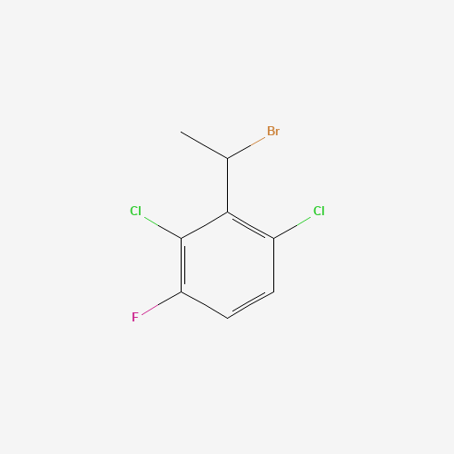 2-(1-bromoethyl)-1,3-dichloro-4-fluorobenzene (CAS: 1331786-28-7) - Chemical Structure and Molecular Formula 