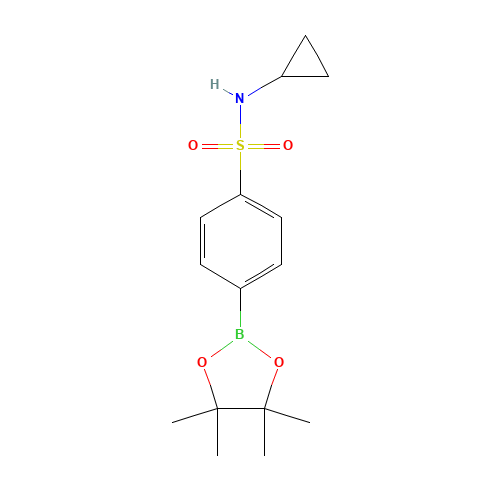 N-cyclopropyl-4-(4,4,5,5-tetramethyl-1,3,2-dioxaborolan-2-yl)benzenesulfonamide (CAS: 914610-50-7) - Chemical Structure and Molecular Formula 
