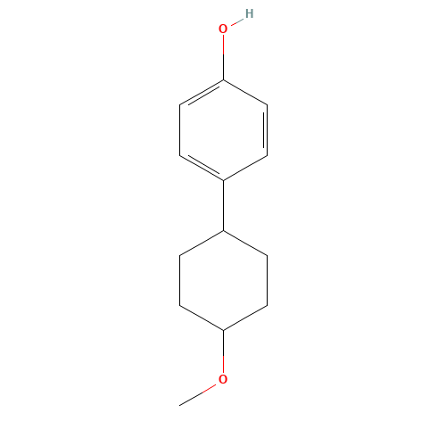 4-(4-methoxycyclohexyl)phenol (CAS: 1279062-98-4) - Chemical Structure and Molecular Formula 