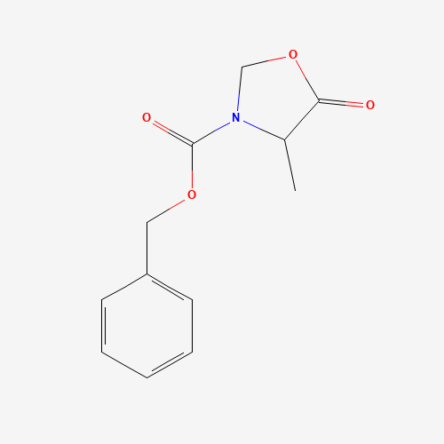 benzyl 4-methyl-5-oxo-1,3-oxazolidine-3-carboxylate (CAS: 117558-24-4) - Chemical Structure and Molecular Formula 