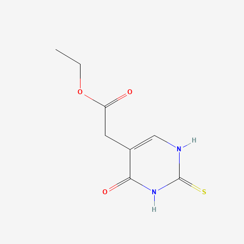 ethyl 2-(4-oxo-2-sulfanylidene-1H-pyrimidin-5-yl)acetate (CAS: 29571-39-9) - Chemical Structure and Molecular Formula 