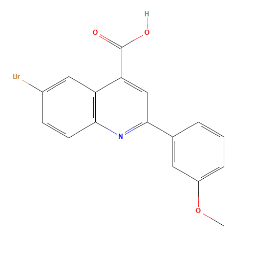 6-bromo-2-(3-methoxyphenyl)quinoline-4-carboxylic acid (CAS: 351329-64-1) - Chemical Structure and Molecular Formula 