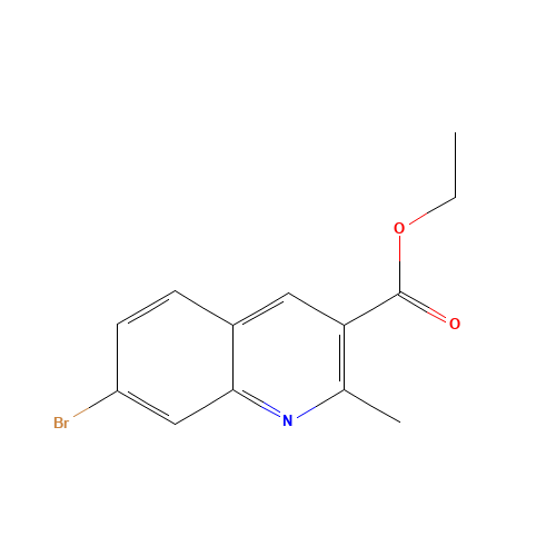ethyl 7-bromo-2-methylquinoline-3-carboxylate (CAS: 948290-16-2) - Chemical Structure and Molecular Formula 