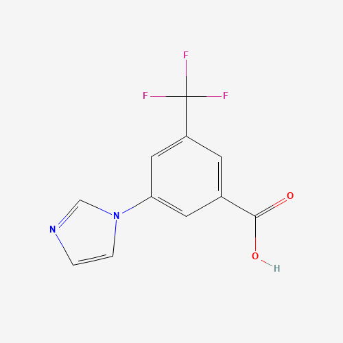 3-imidazol-1-yl-5-(trifluoromethyl)benzoic acid (CAS: 164341-38-2) - Chemical Structure and Molecular Formula 