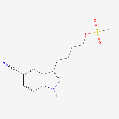 4-(5-cyano-1H-indol-3-yl)butyl methanesulfonate (CAS: 1352000-08-8) - Chemical Structure and Molecular Formula 
