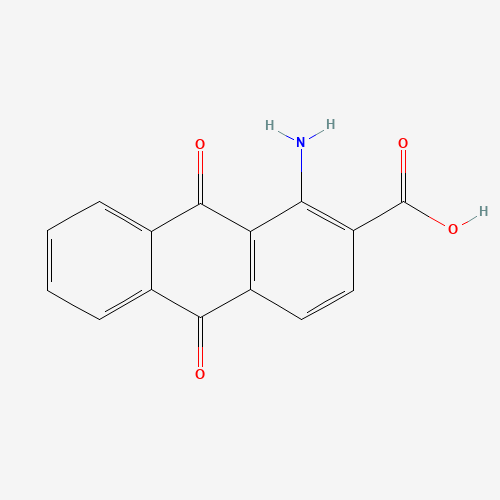 1-amino-9,10-dioxoanthracene-2-carboxylic acid (CAS: 82-24-6) - Chemical Structure and Molecular Formula 