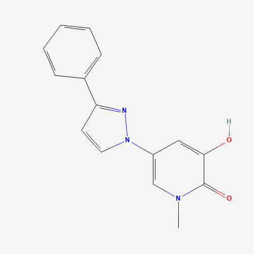 3-hydroxy-1-methyl-5-(3-phenylpyrazol-1-yl)pyridin-2-one (CAS: 1333146-61-4) - Related Chemical Product