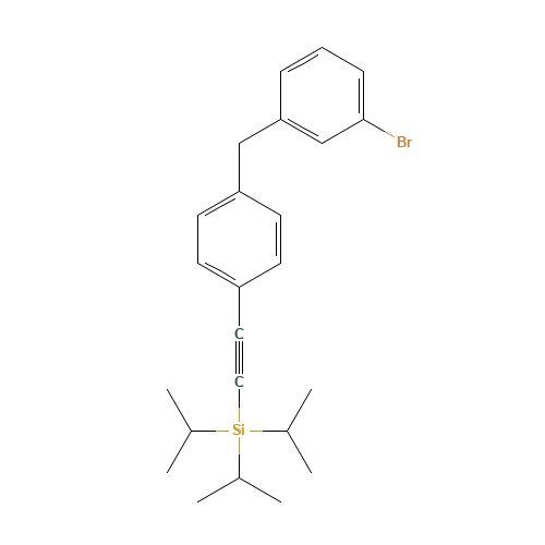 2-[4-[(3-bromophenyl)methyl]phenyl]ethynyl-tri(propan-2-yl)silane (CAS: 864070-25-7) - Related Chemical Product