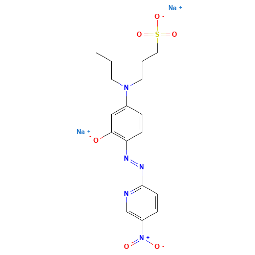 disodium;3-[4-[(5-nitropyridin-2-yl)diazenyl]-3-oxido-N-propylanilino]propane-1-sulfonate (CAS: 115408-94-1) - Related Chemical Product