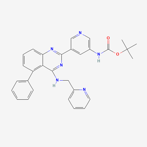 tert-butyl N-[5-[5-phenyl-4-(pyridin-2-ylmethylamino)quinazolin-2-yl]pyridin-3-yl]carbamate (CAS: 1272354-85-4) - Related Chemical Product