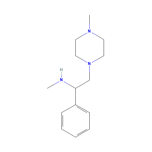 N-methyl-2-(4-methylpiperazin-1-yl)-1-phenylethanamine (CAS: 885950-68-5) - Chemical Structure and Molecular Formula 