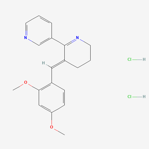 3-[5-[(2,4-dimethoxyphenyl)methyl]-2,3,4,5-tetrahydropyridin-6-yl]pyridine (CAS: 156223-05-1) - Chemical Structure and Molecular Formula 