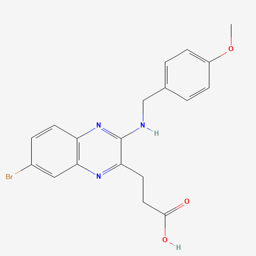 3-[7-bromo-3-[(4-methoxyphenyl)methylamino]quinoxalin-2-yl]propanoic acid (CAS: 1309365-77-2) - Related Chemical Product