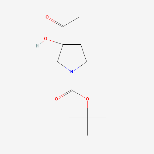 tert-butyl 3-acetyl-3-hydroxypyrrolidine-1-carboxylate (CAS: 1246650-71-4) - Chemical Structure and Molecular Formula 