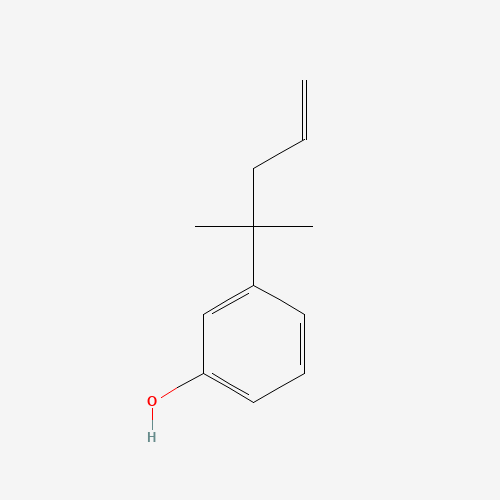 3-(2-methylpent-4-en-2-yl)phenol (CAS: 81194-51-6) - Chemical Structure and Molecular Formula 