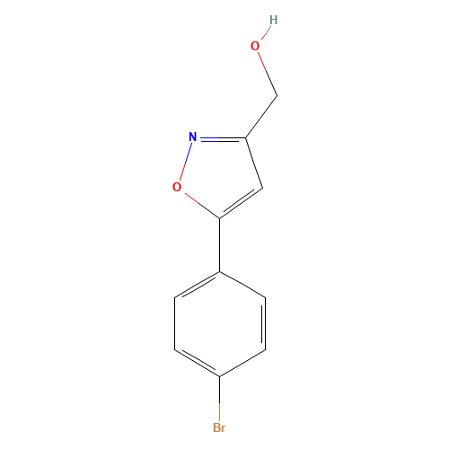 [5-(4-bromophenyl)-1,2-oxazol-3-yl]methanol (CAS: 640291-96-9) - Chemical Structure and Molecular Formula 