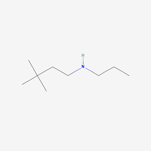 3,3-dimethyl-N-propylbutan-1-amine (CAS: 877144-40-6) - Chemical Structure and Molecular Formula 
