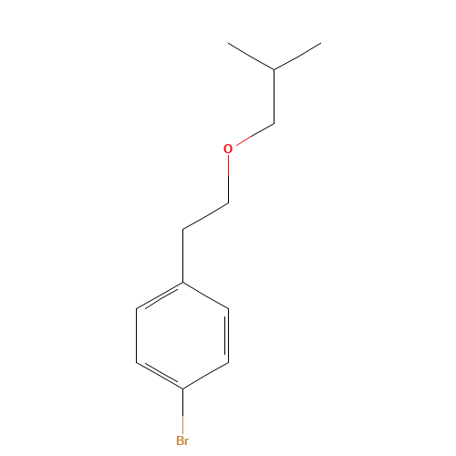 1-bromo-4-[2-(2-methylpropoxy)ethyl]benzene (CAS: 1310947-49-9) - Chemical Structure and Molecular Formula 