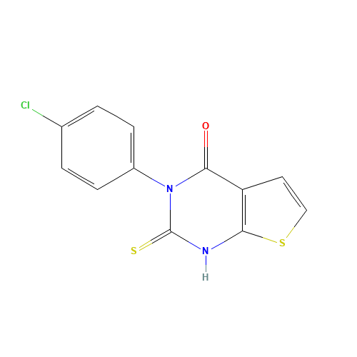 3-(4-chlorophenyl)-2-sulfanylidene-1H-thieno[2,3-d]pyrimidin-4-one (CAS: 468096-21-1) - Related Chemical Product