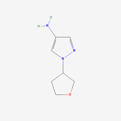 1-(oxolan-3-yl)pyrazol-4-amine (CAS: 1311369-72-8) - Chemical Structure and Molecular Formula 