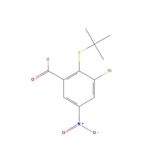 3-bromo-2-tert-butylsulfanyl-5-nitrobenzaldehyde (CAS: 1326714-52-6) - Related Chemical Product