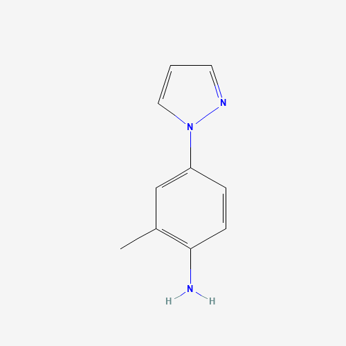 2-methyl-4-pyrazol-1-ylaniline (CAS: 727993-37-5) - Chemical Structure and Molecular Formula 