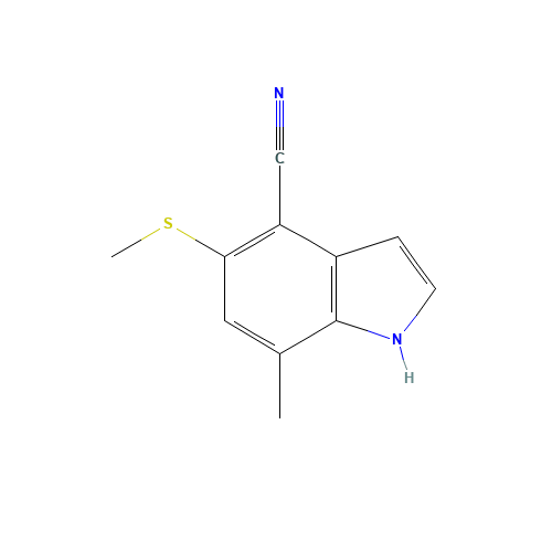 7-methyl-5-methylsulfanyl-1H-indole-4-carbonitrile (CAS: 1481630-91-4) - Related Chemical Product