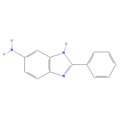 2-phenyl-3H-benzimidazol-5-amine (CAS: 1767-25-5) - Chemical Structure and Molecular Formula 
