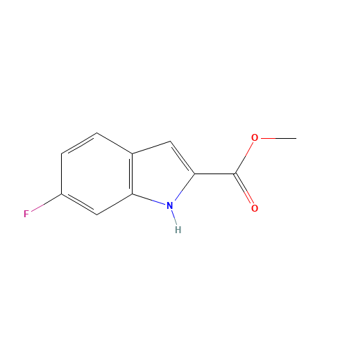 methyl 6-fluoro-1H-indole-2-carboxylate (CAS: 136818-43-4) - Chemical Structure and Molecular Formula 