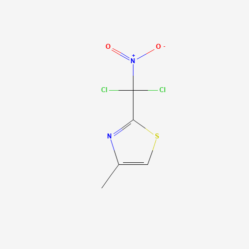 2-[dichloro(nitro)methyl]-4-methyl-1,3-thiazole (CAS: 56204-83-2) - Chemical Structure and Molecular Formula 