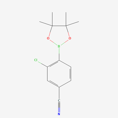 3-chloro-4-(4,4,5,5-tetramethyl-1,3,2-dioxaborolan-2-yl)benzonitrile (CAS: 945391-06-0) - Chemical Structure and Molecular Formula 