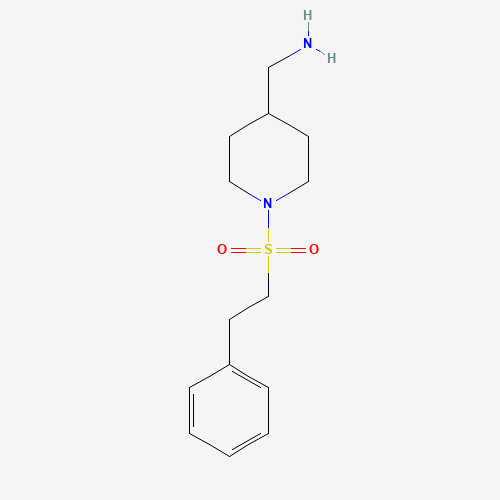 [1-(2-phenylethylsulfonyl)piperidin-4-yl]methanamine (CAS: 455267-21-7) - Chemical Structure and Molecular Formula 